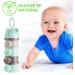 Vicloon Baby Milk Powder Dispenser - Portable 4-Layer Twist-Lock Container for Kids - Stackable Snack Storage - Green/Grey - Buy Online on SooperMarket.com