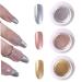 Chrome Nail Powder 3P Metallic Gel Nail Polish 3Pcs Nail Art Painting Liner Gel 3D Gold Silver Rose Gold Gel Nail Art for Home Salon Nail Painting Drawing Gel Nail Design