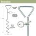 Milestone Camping 31690 Outdoor Corkscrew Tie Out Stake / Keyring Attachment / Tether Pets and Tents / Ideal for Camping Hiking Fishing and More - Buy Online on SooperMarket.com