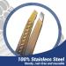 Andibro Eyebrow Hair Removal Tweezers Stainless Steel Precision Eyebrow Pluckers Non-Slip Handles No Gaps Professional Flat Tip for Ingrown Facial Hair Lashes Home Men Women Beauty Salon(slanted tip) - Buy Online on SooperMarket.com