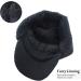 Winter Beanie with Visor & Earflaps for Men - Outdoor Fleece Hat Scarf Set in Black - Buy Online on SooperMarket.com