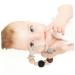 KOMBIUDA Silicone & Wooden Baby Teether Maracas | Musical Instruments & Teething Toy for Babies 0-6 Months - Buy Online on SooperMarket.com