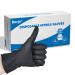Black Disposabble Nitrile Gloves 4 Mil Powder & Latex Free 100 Pcs Cleaning Gloves Black Large (Pack of 100)