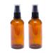 AVALON 100ml Amber Glass Bottles with Black Treatment Pump Pack of 2 Sold Empty - Create Luxury Homemade Personalized Spa Products Aromatherapy Ready Containers Refillable and Durable
