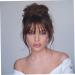 Clip in Bangs for Women 9.8" Fake Hair Natural Clip on Bangs Dark Brown Air Bangs Hair Clip with Temples & Invisible Breathable Net Curlable Cuttable Fake Bangs - Buy Online on SooperMarket.com