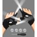 Stocking Stuffers for Men LED Flashlight Waterproof Gloves Mens Gifts for Christmas Cool Gadgets for Dad Husband Boyfriend Hands-Free Lights Fingerless Gloves for Car Repairing Fishing Camping Black
