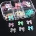 3D Butterfly Bow Nail Charms for Acrylic Nail Art - Aurora Crystal Resin Jewelry Supplies - Buy Online on SooperMarket.com