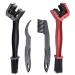 corki Bicycle Chain Cleaning Tool Set,Bike Chain Crankset Brush,Motorcycle Washer Cleaner Brush Tools Black+Red