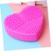 Cabilock Silicone Tool Brush Cleaner Mat Brush Cleaning Pad Brush Washing Mat Makeup Brush Cleaning Tool Heart-shaped Cleaning Supplies 8X8.5cm Rosy - Buy Online on SooperMarket.com