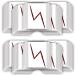 24PCs Wizard Lightning Bolt Scar Temporary Tattoo for Halloween Wizard Theme Party Favors Wizard Theme Party Favors