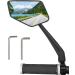 Arkham bicycle mirror Extra Large Mirror 360 Swivel Folding Shaatterproof and Durable Bicycle Mirror for Left Handlebar 21-25.4mm bicycle mirror for e-bike universal (left) New left