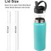 Mijafaron Straw Lid for Hydro Flask Wide Mouth 32oz 40oz - Black Flexible Handle Replacement Sports Cap Top with Straw - Buy Online on SooperMarket.com