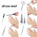 Premium 6-Piece Manicure Set Solingen | Art Leather Case | Stylish & Durable Nail Care Tools for Men & Women - Marqus - Buy Online on SooperMarket.com