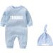 Culbutomind Baby Twins Bodysuits Double Trouble Romper Set with Hat - Blue (3-6 Months) - Buy Online on SooperMarket.com