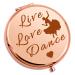 Dance Lover Gift for Women Dance Teacher Compact Makeup Mirror Dance Gift for Ballet Girl Ballerina Dancer Daughter Graduation Birthday Gift Compact Mirror Ballet Tap Jazz Modern Dance Recital Gift