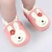 Soft Leather Baby Shoes | Non-Slip Rubber Soles | Newborn Cartoon Prewalker Sneakers - Pink Bunny | 12-18 Months - Buy Online on SooperMarket.com