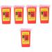 Angoily 5 STK Klinge Fall Friseur Storage container for hairdressing salons when shaving Automatic trash can storage container disposable case for razor household shaver box red