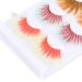 Colorful False Eyelashes - 5 Pairs 6D Long Curled Lashes for Halloween & Stage Makeup | Gradient Orange Red Blue Thick Synthetic Lashes - Buy Online on SooperMarket.com