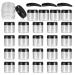 20 pieces of empty cream cans 40 ml of transparent small plastic containers for cosmetic cans lip balm containers with 3 pieces of mini patles (black)