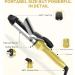 1 1/4 Inch Mini Travel Curling Iron - Dual Voltage 3 Temperatures Rapid Heating Titanium Wand - Buy Online on SooperMarket.com