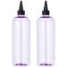 Yebeauty Hair Color Bottle Clear Purple 2 Pack Hair Color Applicator Bottle for Hair 500ml/ 16.9 Ounce Hair Dye Bottle Applicator with Twist-On Top Tip Cap