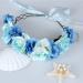 Artificial Hair Bands - Blue Simulation Rose Headband for Party & Wedding Accessories (1 Piece) - Buy Online on SooperMarket.com