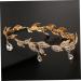 Rhinestone Leaf Headband Golden Wedding Head Chain with Teardrop Crystal Leaf Hair Vine - Buy Online on SooperMarket.com