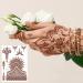 Brown Indian Style Henna Temporary Tattoos for Women - Waterproof Exquisite Designs for Body, Face, Arm Decor - 6 Sheets - Buy Online on SooperMarket.com