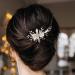 Bride Hair Clip Wedding Hair Clip Flower Wedding Hair Piece for Bride Hair Comb Barrette Bridal Hair Accessories Gold Bride Hair Clip - Buy Online on SooperMarket.com