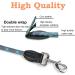 Adjustable 2.6m Dog Leash - Reflective Nylon for Walking Running & Training - Orange & Gray | Multifuntional with Double Linen & Movable Metal Rings - Buy Online on SooperMarket.com