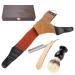 Premium Shaving Head Razor Set - Manual Razor Beard Brush & Wooden Gift Box | Perfect Gift for Men - Buy Online on SooperMarket.com