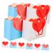 KOMBIUDA 20pcs Love Handbag Merchandise Bags Girl Gift Bag Birthday Gift Bags Bulk Girl Birthday Gift Baby Gift Bags Baby Shower Goodies Bags Goodies Pouches Bride Paper Party Bag Medium