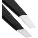 Stainless Steel Black Matte Slant Tip Eyebrow Tweezers by AURAY - Buy Online on SooperMarket.com