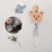 Soft Cotton Pacifier Chain with Clip | Bear Brown Pacifier Holder for Boys and Girls | Fits Baby Teethers and Toys | Perfect Gift Idea - Buy Online on SooperMarket.com