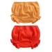 AYIYO Unisex Toddler Diaper Cover - Newborn Baby Girls Boys Kids Linen Bloomer Shorts 2Pcs 12-24 Months Yellow+red