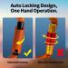 UIAA Certified 25KN Auto Locking Climbing Carabiner Clips - 3 Piece Set for Hammocks & Dogs - Durable Orange Climbing Equipment - Buy Online on SooperMarket.com