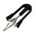 DDP AUTOMATIC TWEEZER AUTO SPRING TWEEZER SLANT TIP WITH PLASTIC HANDLE BLACK