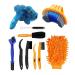 QeeHeng Precision Bicycle Cleaning Brush Tool,Bike Cleaning Tool Set Including Bike Chain Scrubber, suitable for Mountain, Road, City, Hybrid,BMX Bike and Folding Bike,10 Pieces