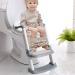 Potty Training Seat with Step Stool Ladder-Double Elite (Grey) - Comfortable Toilet Seat for Kids Boys Girls Toddlers - Foldable & Anti-Slip - Buy Online on SooperMarket.com