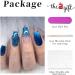 Blue Sequin Press On Nails Medium for Women - Full Cover Tips for Salon Perfect Manicure - Buy Online on SooperMarket.com