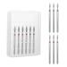 Lusofie 6Pcs Flame Nail Drill Bits Set Cuticle Drill Bit 3/32 Diamond Carbide Cuticle Remover Drill Bits for Nails Professional Cuticle Clean Nail Drill Bit Remove Cuticle Dead Skin Cleaner Tool