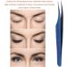 Professional Ergonomic Stainless Steel Eyelash Tweezers - Precision Small Curved Nail Art Tools for Artists - International Shipping - Buy Online on SooperMarket.com