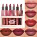6 Colors Matte Lipstick Set New Upgraded Formula Nude Moisturizer Smooth Lipstick Long Lasting Not Dry or Cracked Lipstick Makeup Gift Set