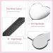 BUCICE Large Lash Mirror Detachable Stainless Steel Makeup Tool for Eyelash Extension, Heart-Shaped Design in Black - Buy Online on SooperMarket.com