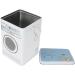 NOVAZEN Metal Laundry Detergent Canister Container Washing Machine Shape Laundry Powder Bin with Large Capacity for Pods Tablets Capsules Powder Detergent - Buy Online on SooperMarket.com