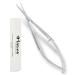 HARAMS Cuticle Spring Scissors Extra Fine Professional Precision Stainless Steel Nose Ear Facial Hair Thread Embroidery Trimming Scissors Stratum Corneum Scissors for Eyebrows Eyelashes Dry Skin