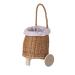 e-Wicker 24 willow cart willow trailer basket cart (pink)