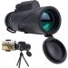 AMESEDAK 12x60 High Power Monocular Telescope - Compact & Portable HD Monocular with Low Light Vision, Smartphone Adapter Included - Buy Online on SooperMarket.com
