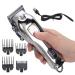 Hair Clippers Professional LCD Display Rechargeable Hair Clippers Kit Beard Hair Mustache Trimmer for Men Stainless Steel Hair Cutting Groomer Kit for Detailing & Grooming Salon