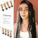 8Pcs Gold Crystals Dreadlock Cuffs & Box Braid Rings - Hair Tube Charms for Women - Buy Online on SooperMarket.com